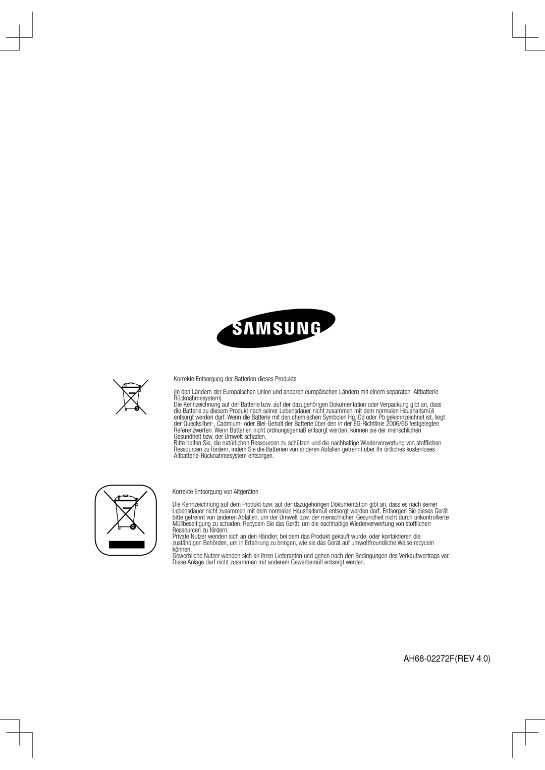 Samsung MM-C430D/XEN, MM-C530D/EDC, MM-C430D/EDC, MM-C550D/EDC, MM-C530D/XEN manual AH68-02272FREV 