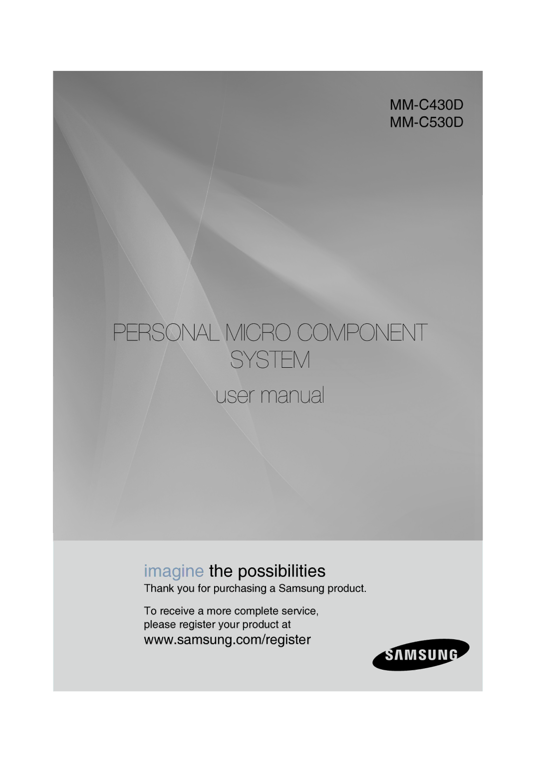 Samsung MM-C530D/XER manual Personal Micro Component System 