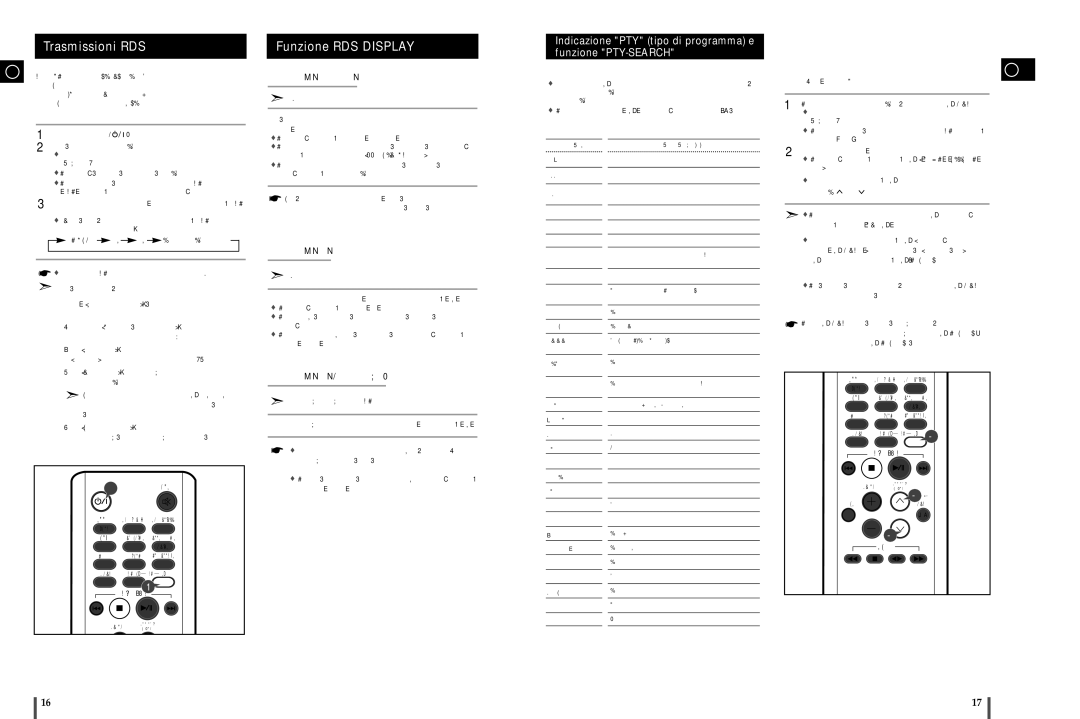 Samsung MM-C8R/ELS manual Trasmissioni RDS, Funzione RDS Display 