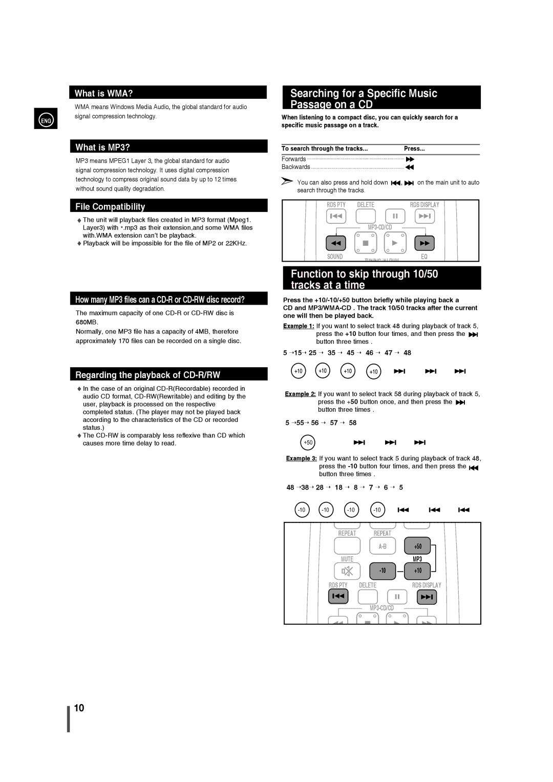 Samsung MM-D320/XE, MM-D320/RU, MM-D320/EN, MM-D330/EN manual Searching for a Specific Music Passage on a CD, What is MP3? 