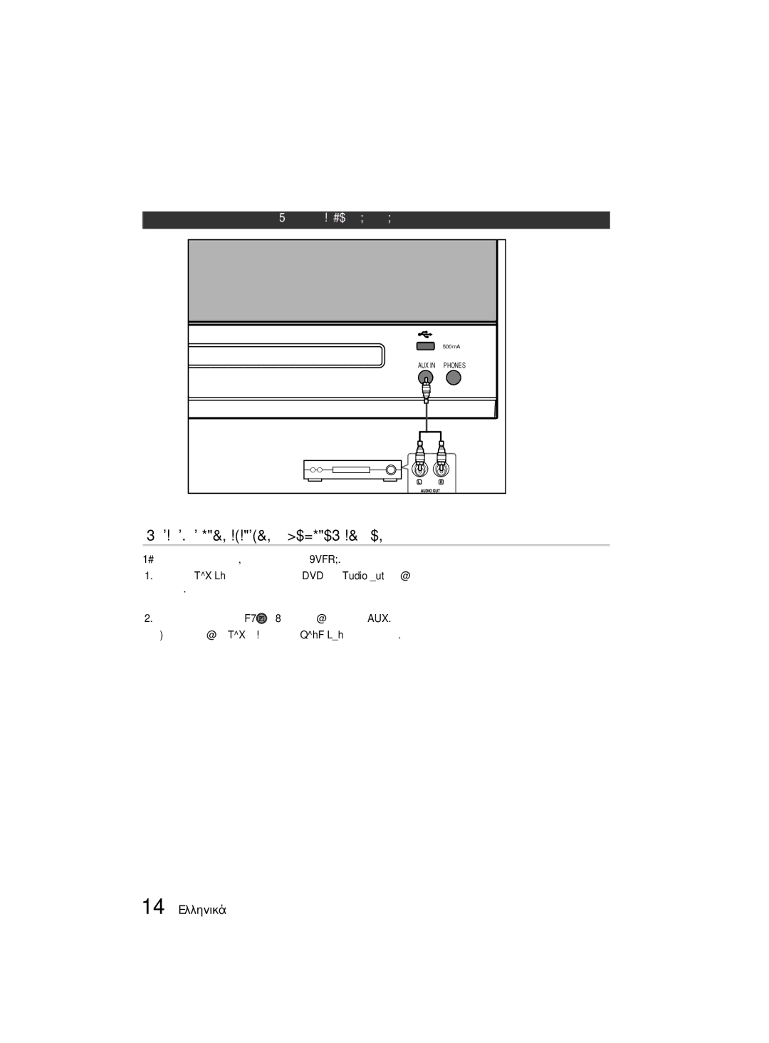 Samsung MM-D330D/EN, MM-D330/EN manual Σύνδεση εξωτερικής συσκευής αναλογικού σήματος, 14 Ελληνικά 