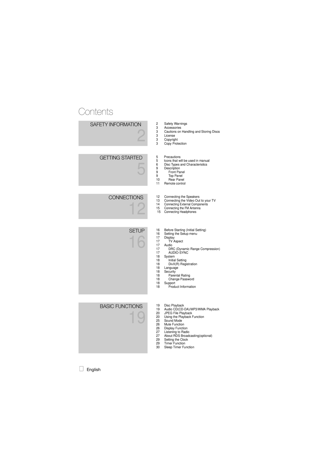 Samsung MM-D330D/SQ manual Contents 