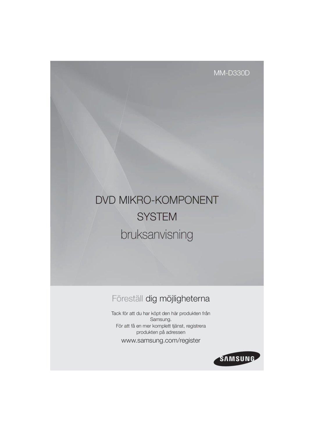 Samsung MM-D330D/XE manual Brugervejledning 