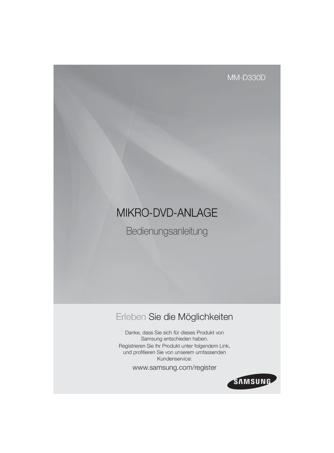 Samsung MM-D330D/EN, MM-D330D/XN manual Mikro-Dvd-Anlage 