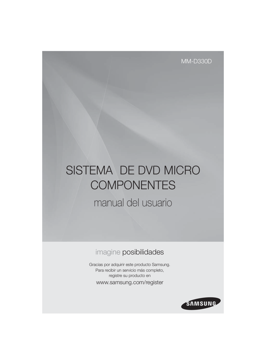 Samsung MM-D330D/ZF manual Gracias por adquirir este producto Samsung, Sistema De Dvd Micro Componentes 