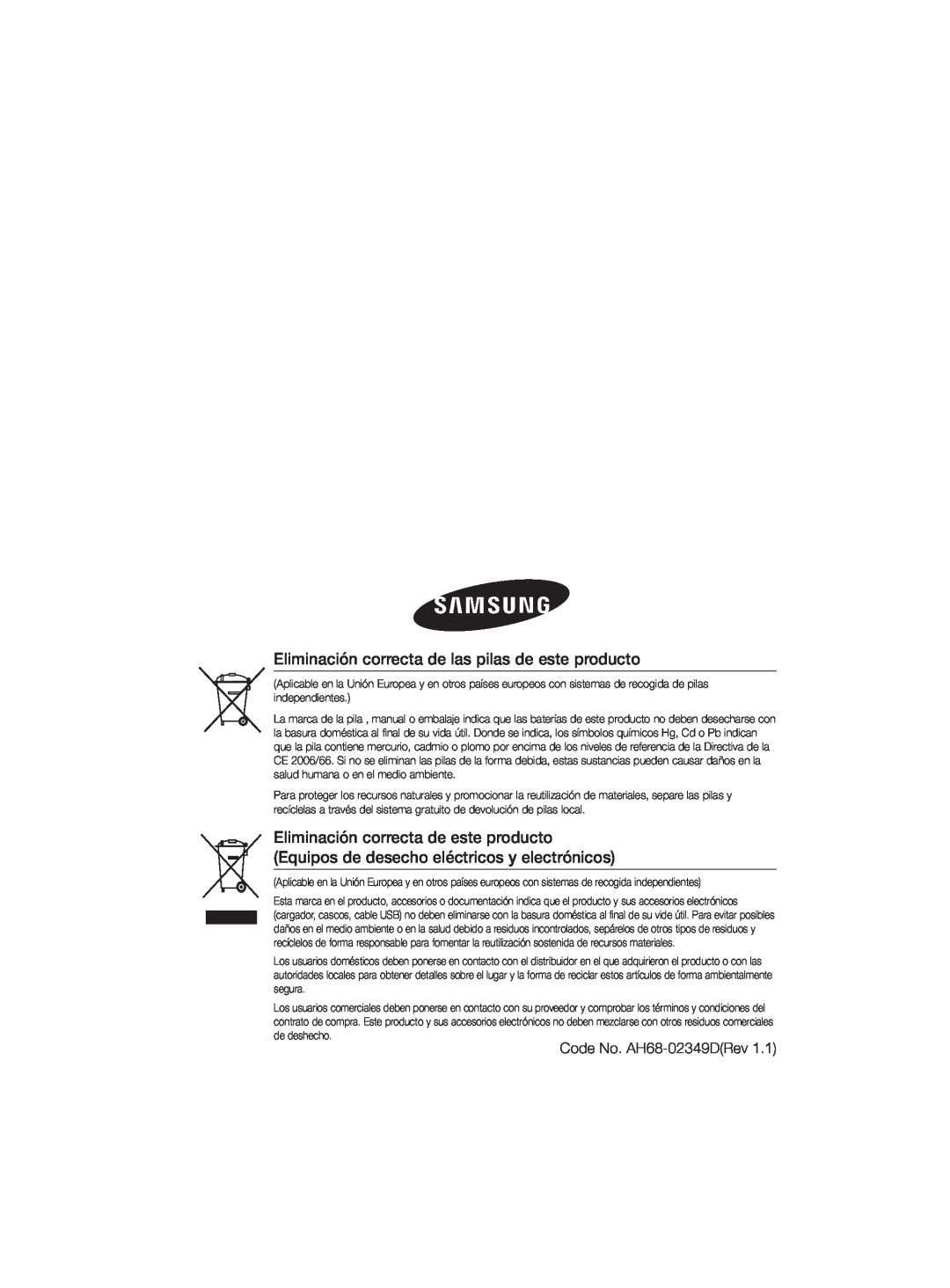 Samsung MM-D330D/ZF manual Eliminación correcta de las pilas de este producto 