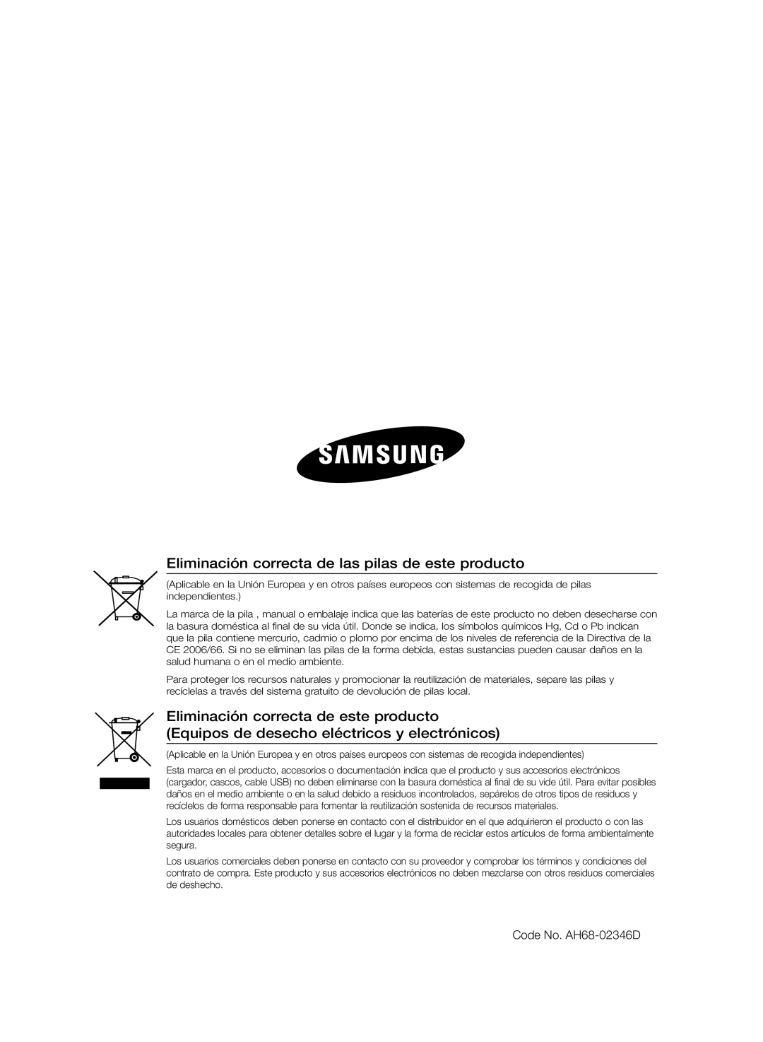 Samsung MM-D330/ZF, MM-D320/ZF manual Eliminación correcta de las pilas de este producto 