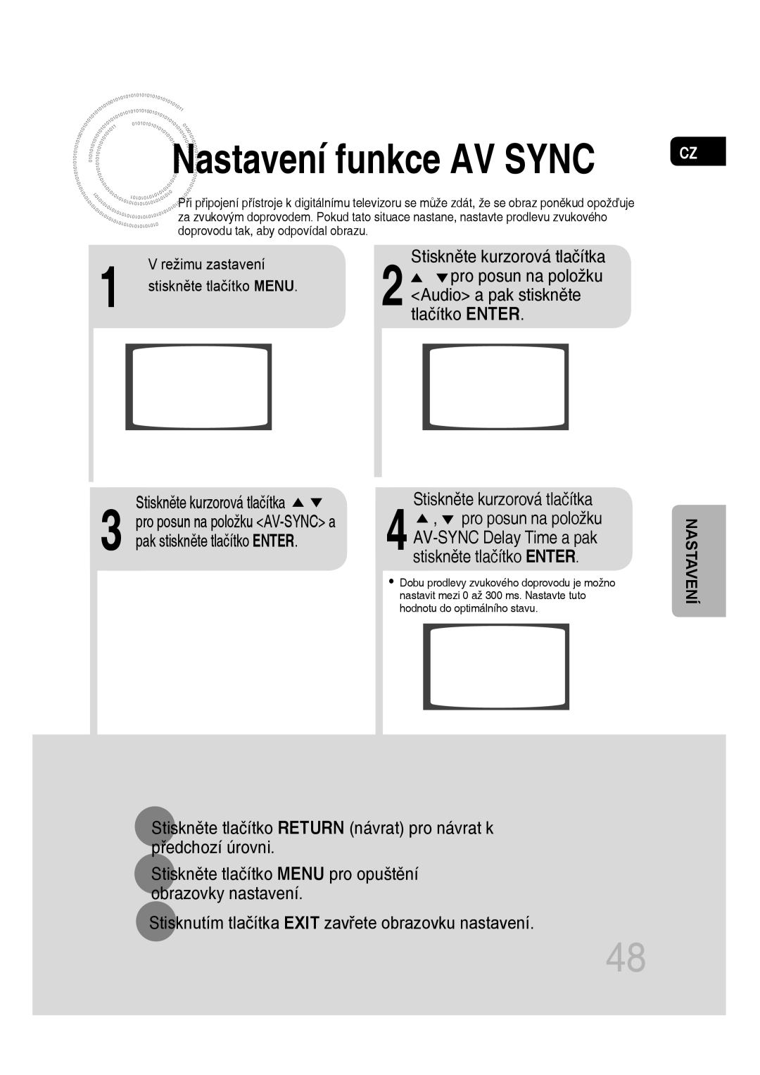 Samsung MM-D430D/ZX, MM-D430D/EN, MM-D530D/EN manual Audio a pak stiskněte, Tlačítko Enter, Pak stiskněte tlačítko Enter 