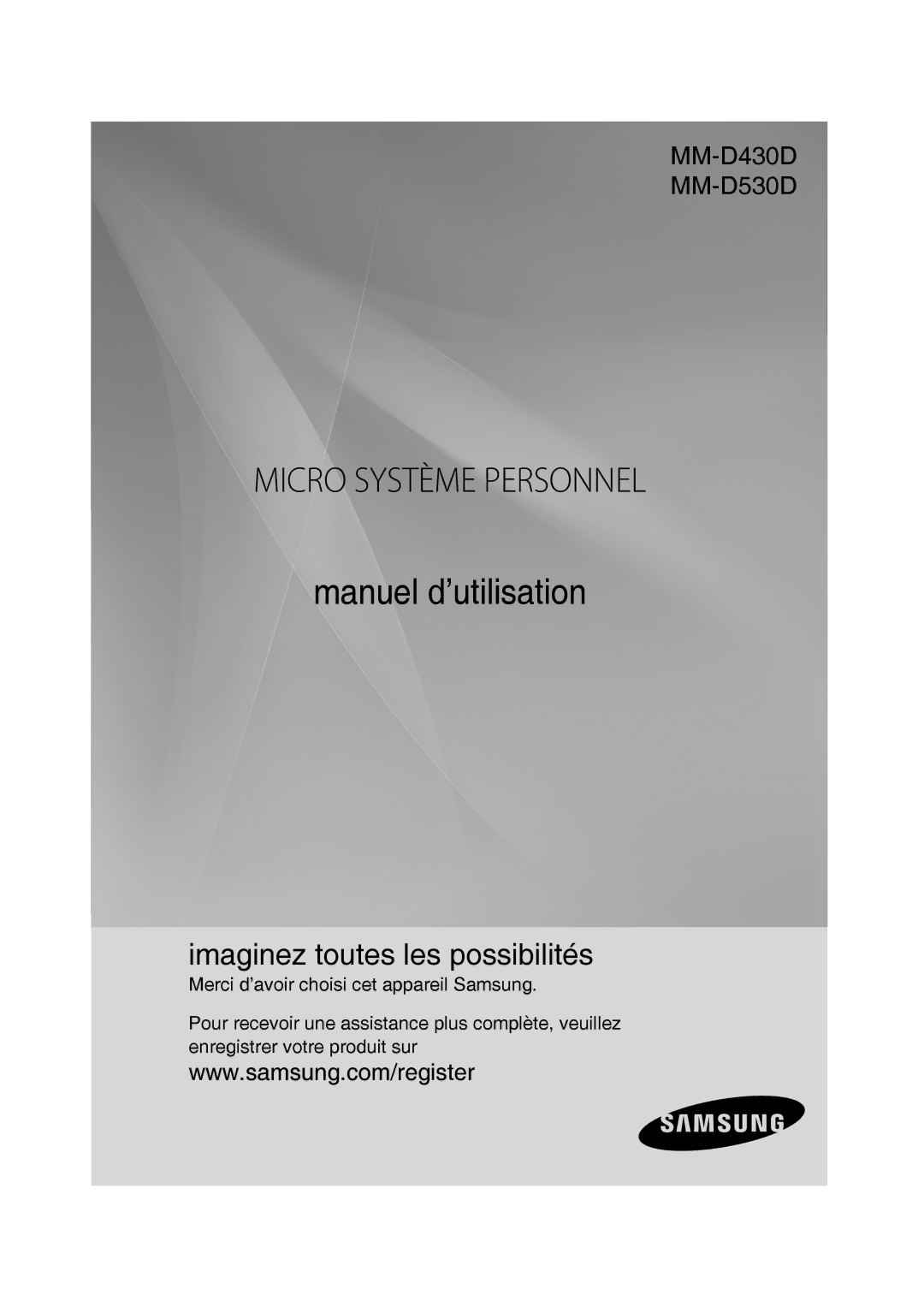 Samsung MM-D430D/ZF, MM-D430D/RU manual Micro Système Personnel 