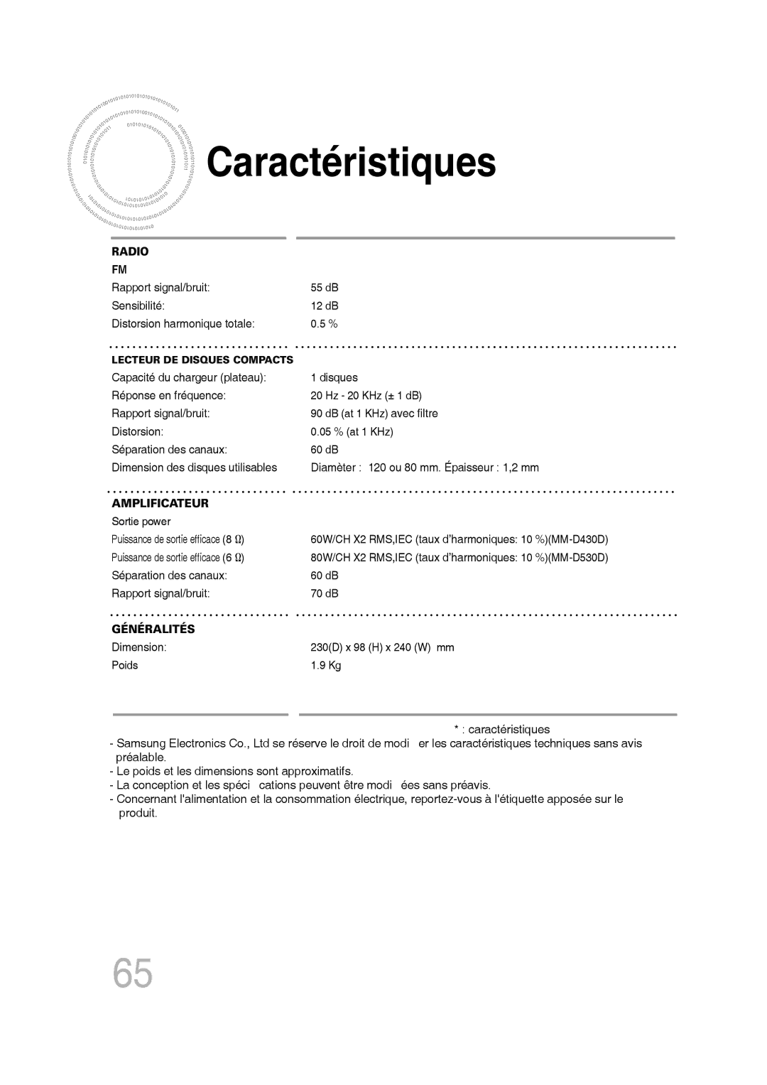 Samsung MM-D430D/RU, MM-D430D/ZF manual Radio 