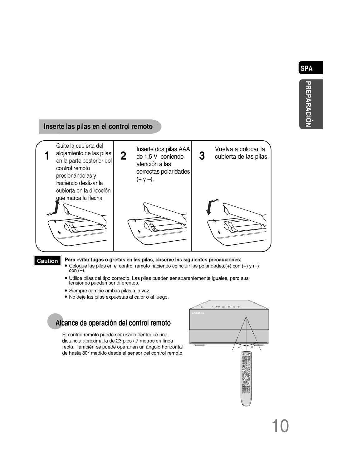 Samsung MM-D430D/ZX, MM-D430D/ZF manual Alcance de operación del control remoto 