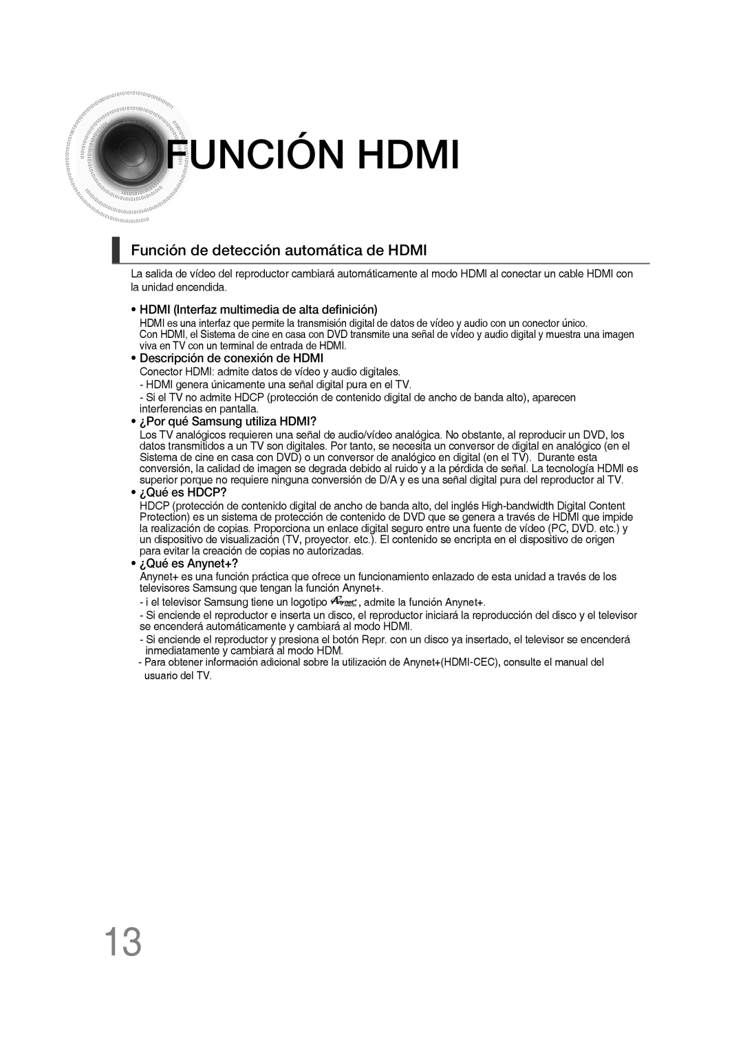 Samsung MM-D430D/ZF, MM-D430D/ZX manual Función Hdmi 