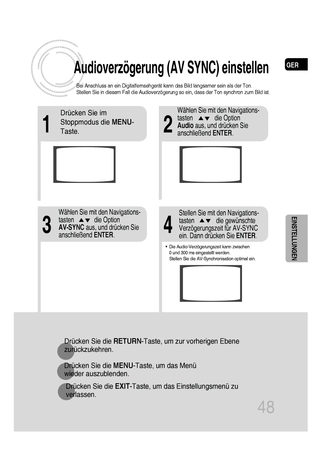 Samsung MM-D430D/EN, MM-D530D/XN, MM-D430D/XN, MM-D530D/EN Wählen Sie mit den Navigations, Stellen Sie mit den Navigations 