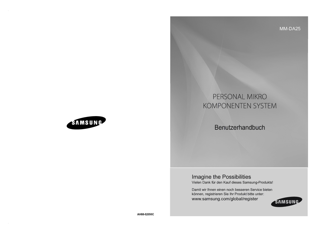 Samsung MM-DA25R/XEF, MM-DA25R/EDC manual Personal Mikro Komponenten System 