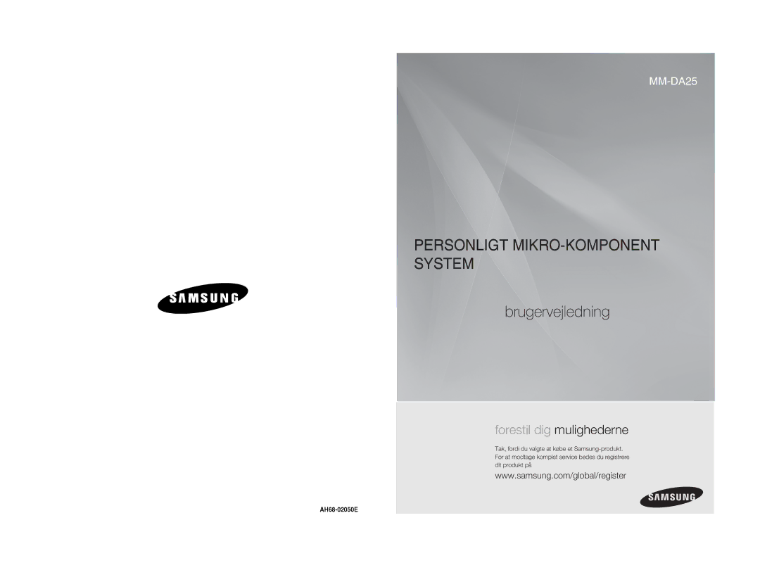 Samsung MM-DA25R/XEE manual Personligt MIKRO-KOMPONENT System 