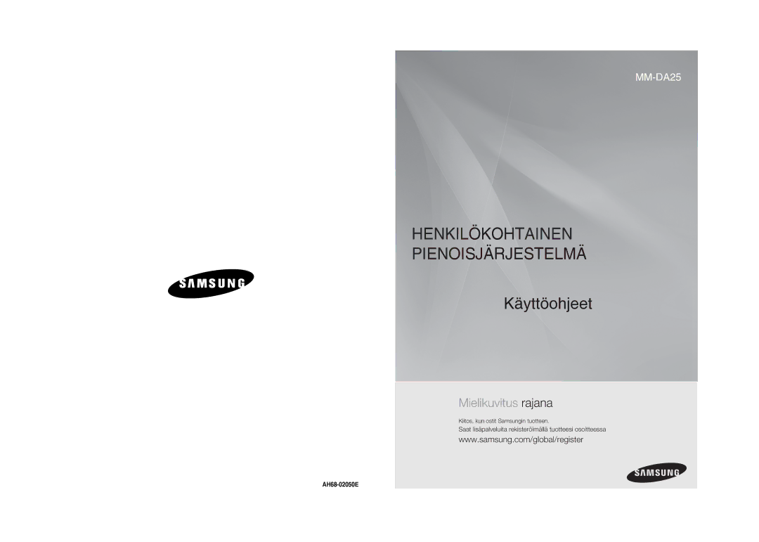 Samsung MM-DA25R/XEE manual Henkilökohtainen Pienoisjärjestelmä 