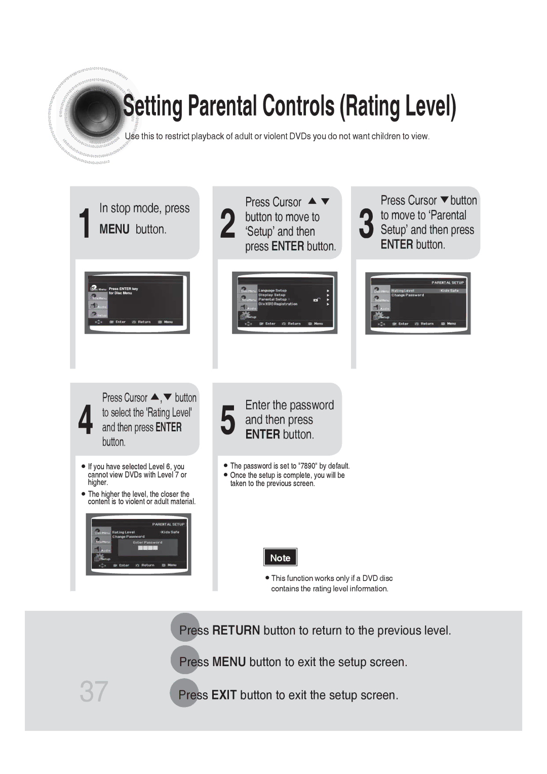 Samsung MM-DG25T/UMG, MM-DG25R/EDC, MM-DG25R/XEF, MM-DG25R/XET Press Enter button Press Cursor button, Press Cursor , button 