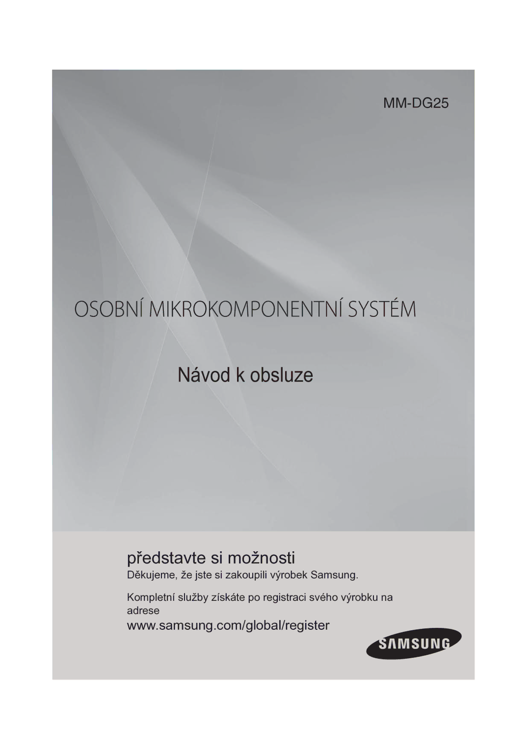 Samsung MM-DG25R/EDC manual Osobní Mikrokomponentní Systém 