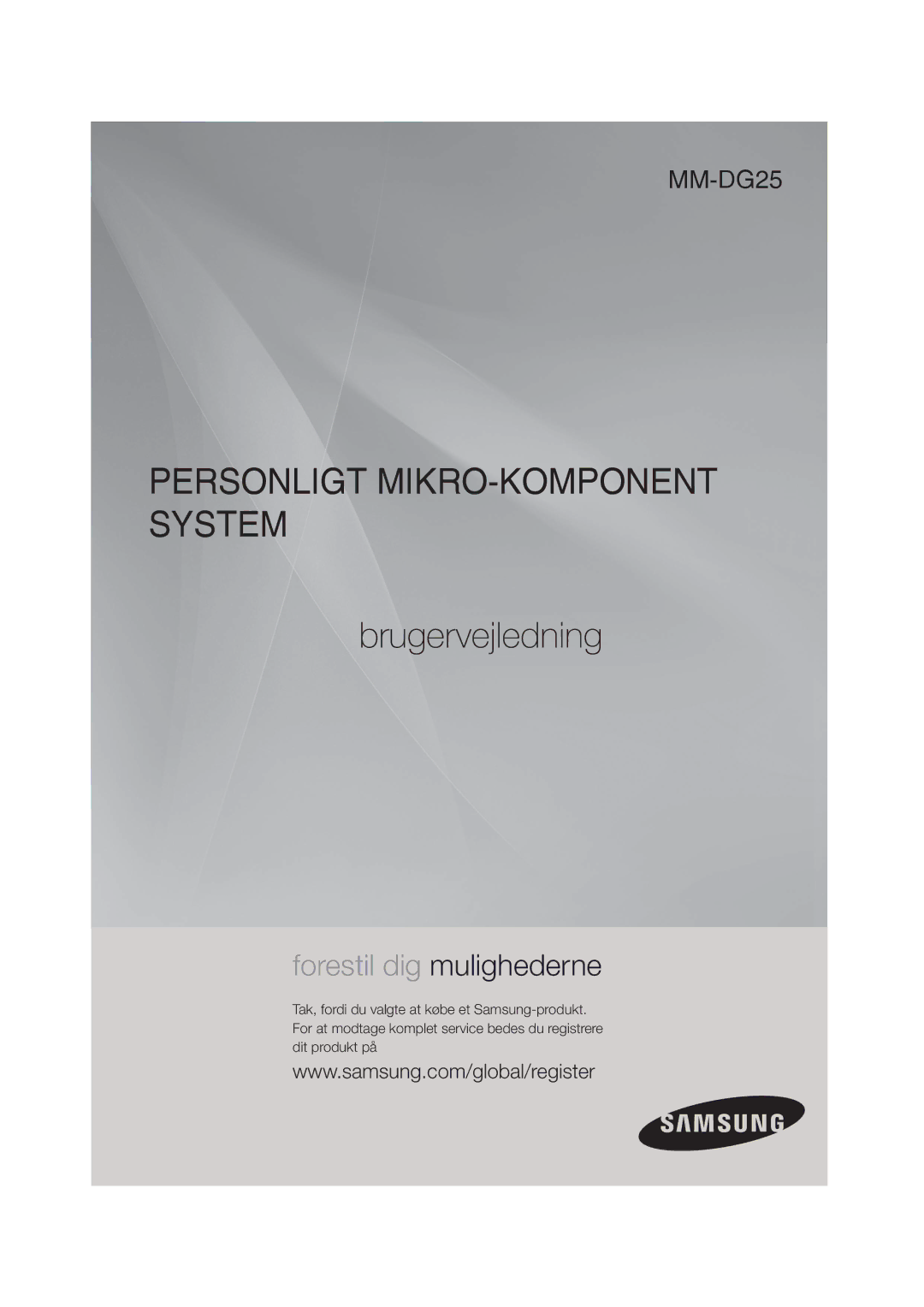 Samsung MM-DG25R/XEE manual Personligt MIKRO-KOMPONENT System 