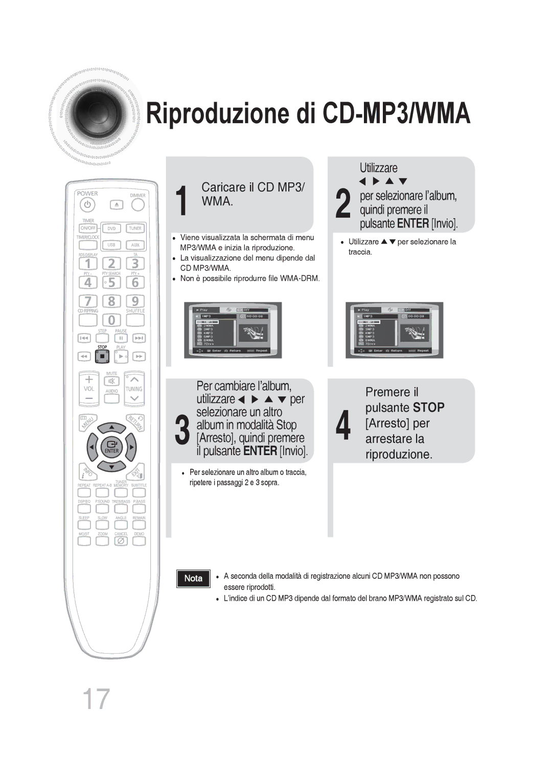 Samsung MM-DG25R/XET manual Utilizzare, Per cambiare l’album 