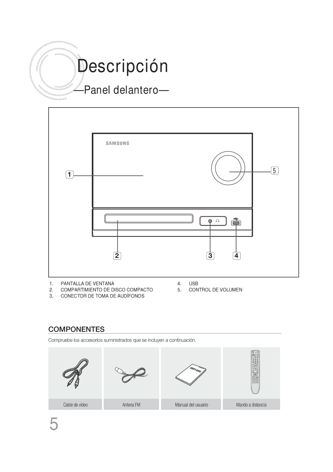 Samsung MM-DG25R/XET manual Descripción 