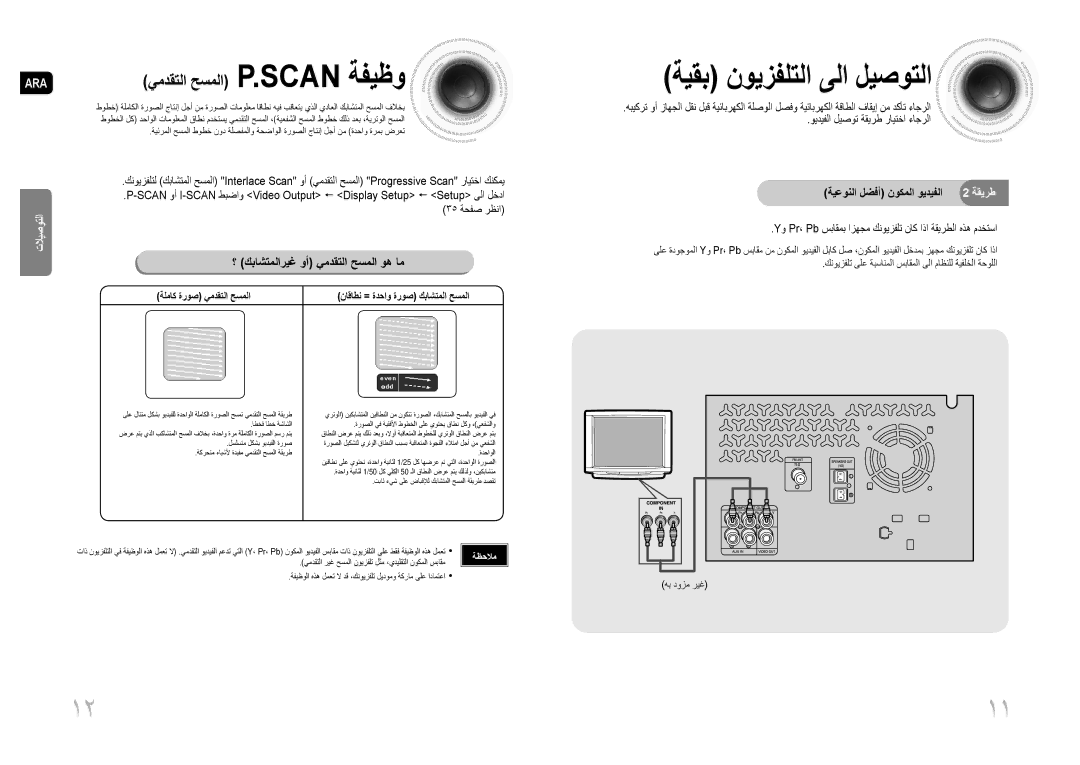 Samsung MM-DG25T/UMG ؟ كباشتملاريغ وأ يمدقتلا حسملا وه ام, Yو Pr، Pb سباقمب ازهجم كنويزفلت ناك اذا ةقيرطلا هذه مدختسا 