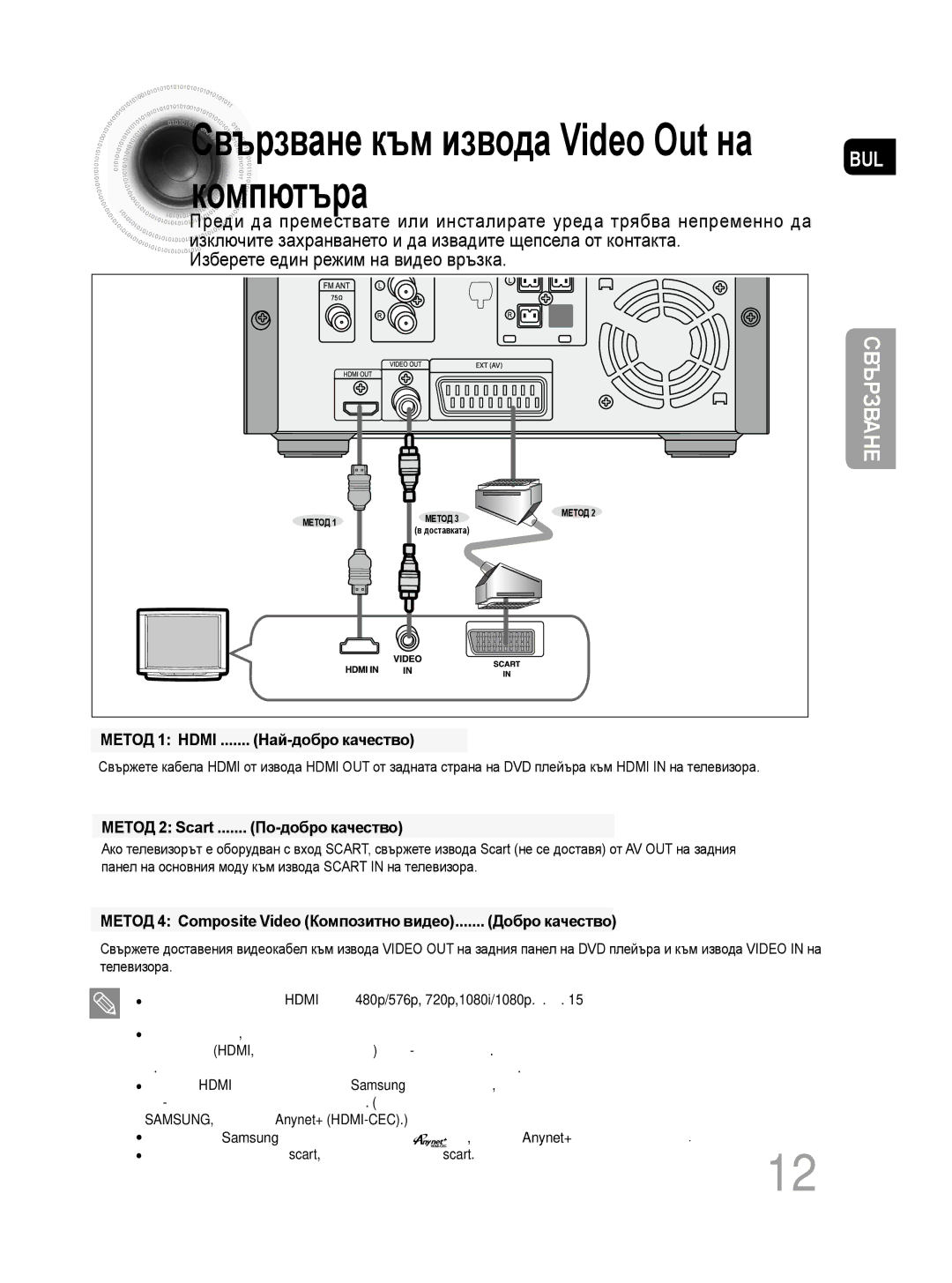 Samsung MM-DG35R/EDC manual Компютъра, Ако вашият телевизор Samsung има такова 