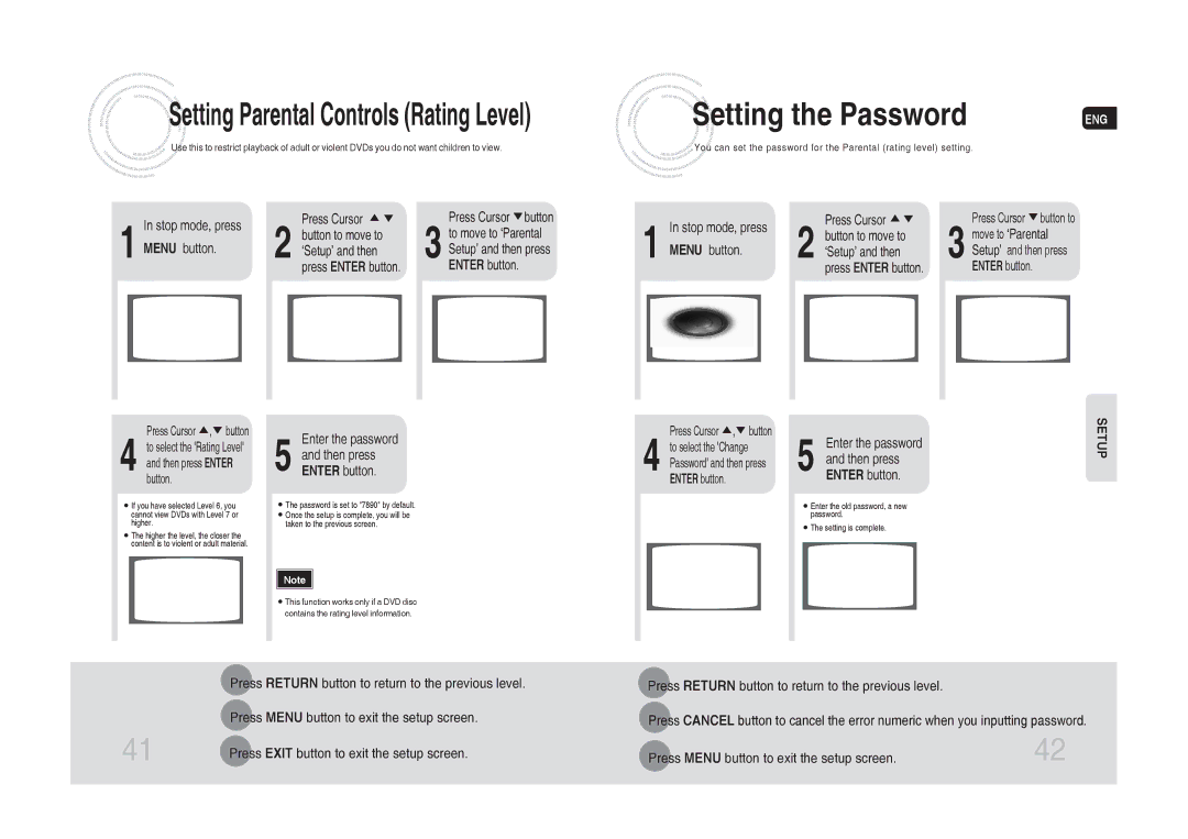 Samsung MM-DG35T/XSA manual Setting the Password, Enter button 