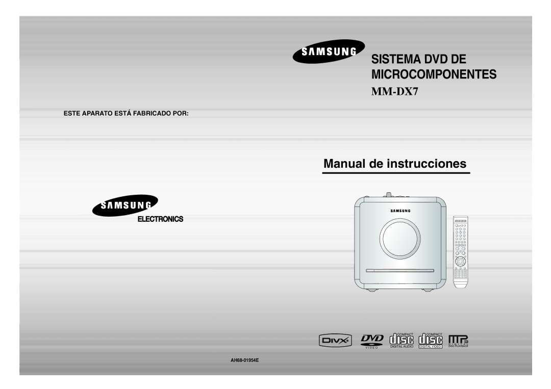 Samsung MM-DX7T/MEA manual Este Aparato Está Fabricado POR 