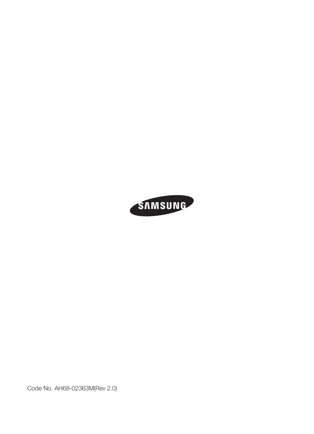 Samsung MM-E320/UM manual Code No. AH68-02363MRev 