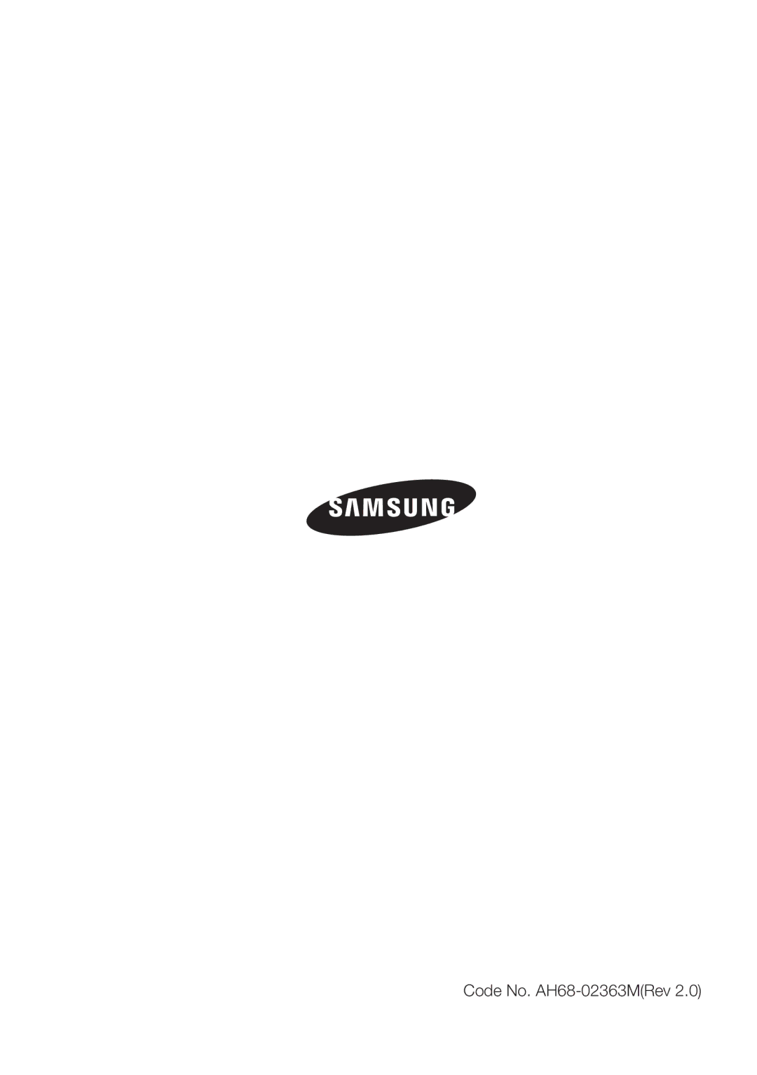 Samsung MM-E320/UM manual Code No. AH68-02363MRev 