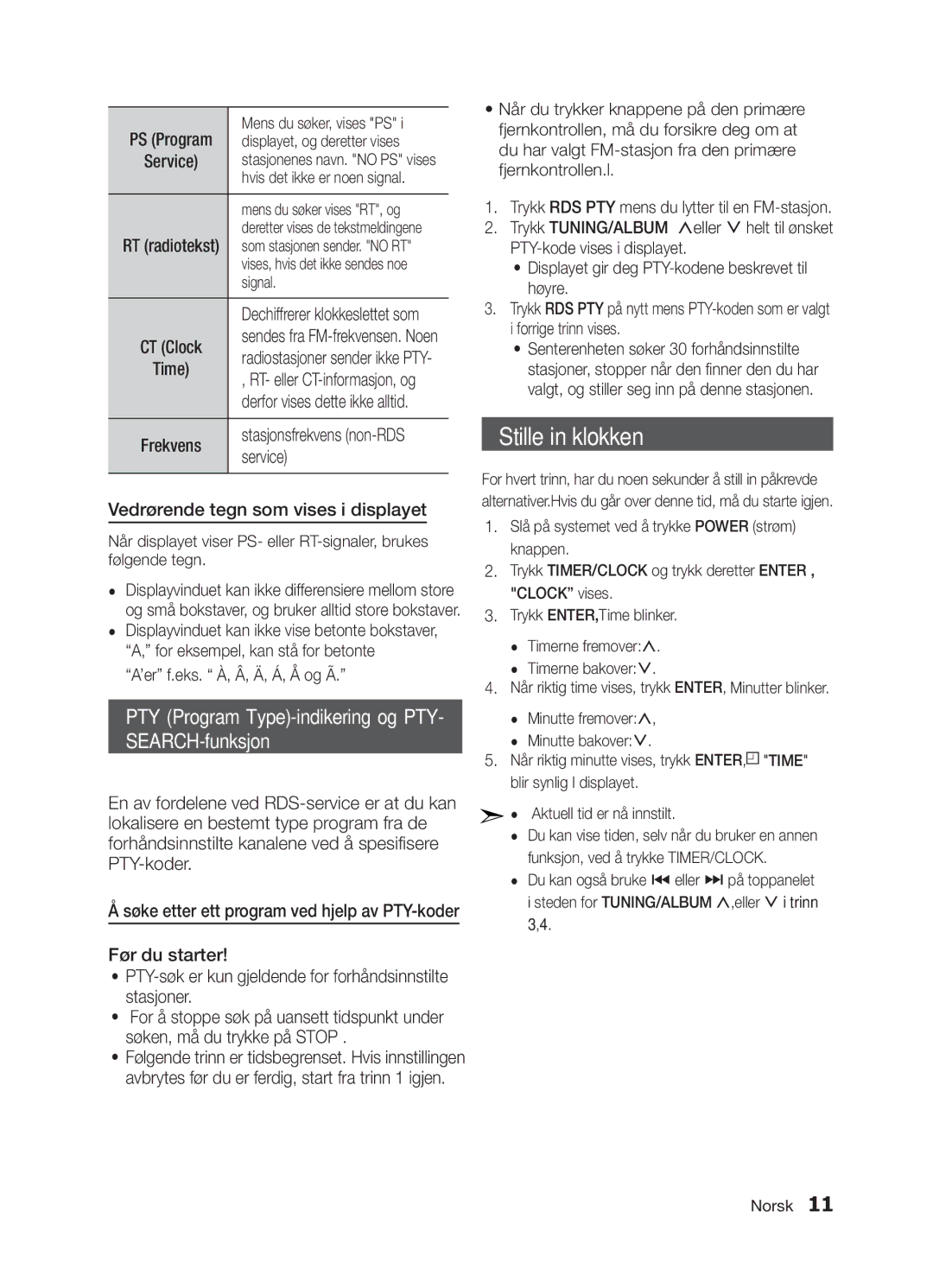 Samsung MM-E330/XE, MM-E320/XE manual Service, Vedrørende tegn som vises i displayet 