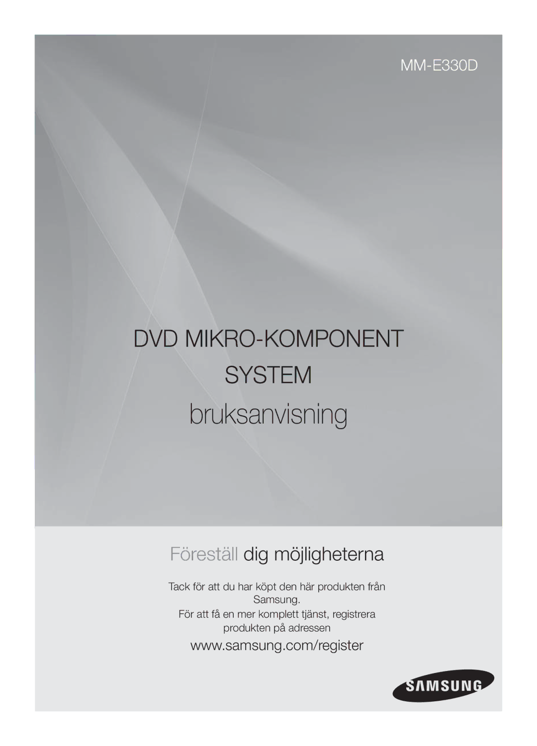 Samsung MM-E330D/XE manual Bruksanvisning 