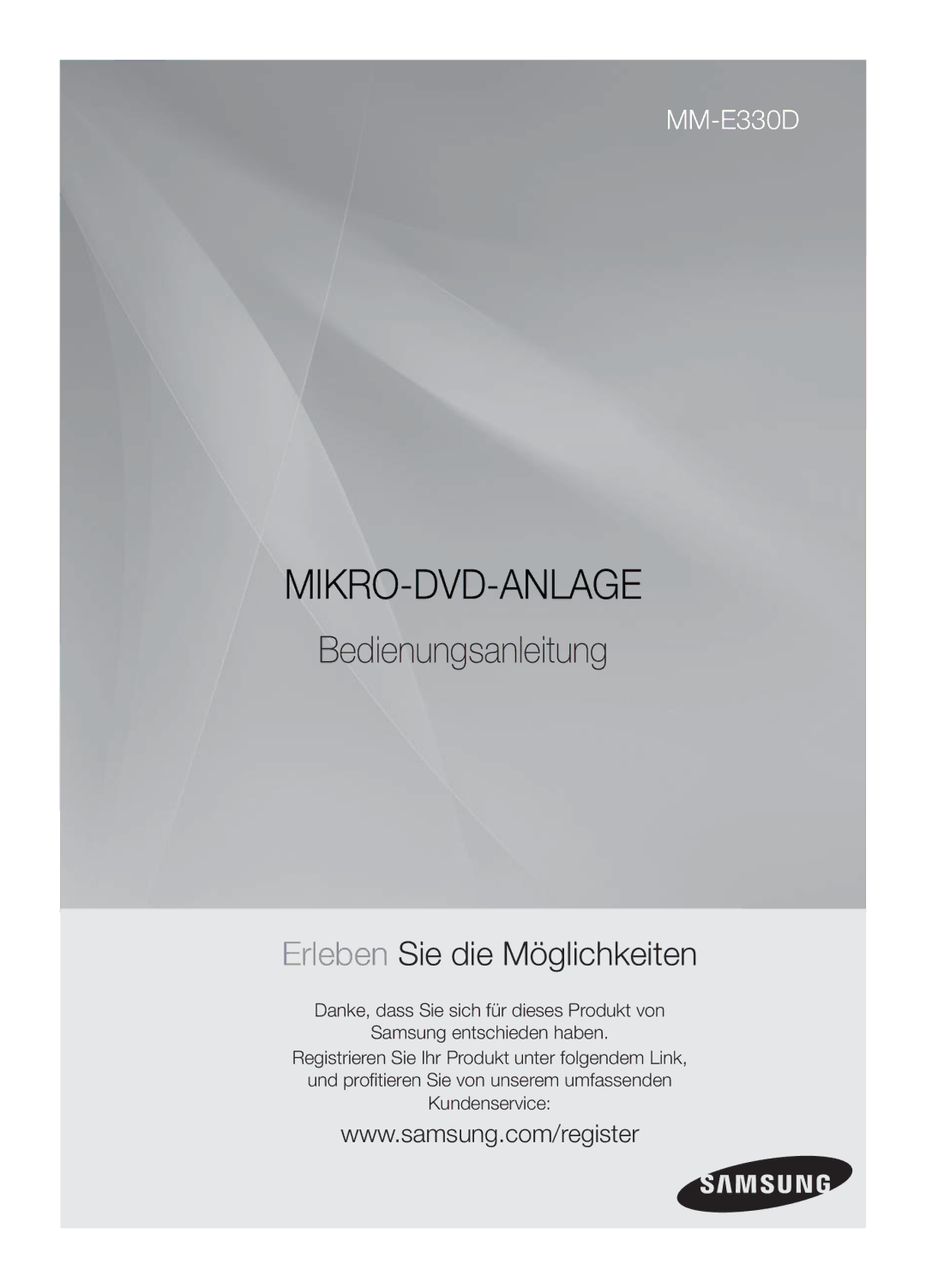 Samsung MM-E330D/EN, MM-E330D/XN, MM-E330D/ZF manual Mikro-Dvd-Anlage 