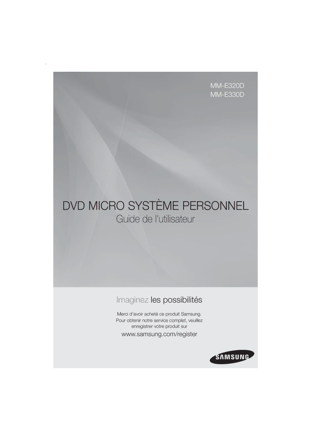 Samsung MM-E330D/ZF manual DVD Micro Système Personnel, Guide de lutilisateur 