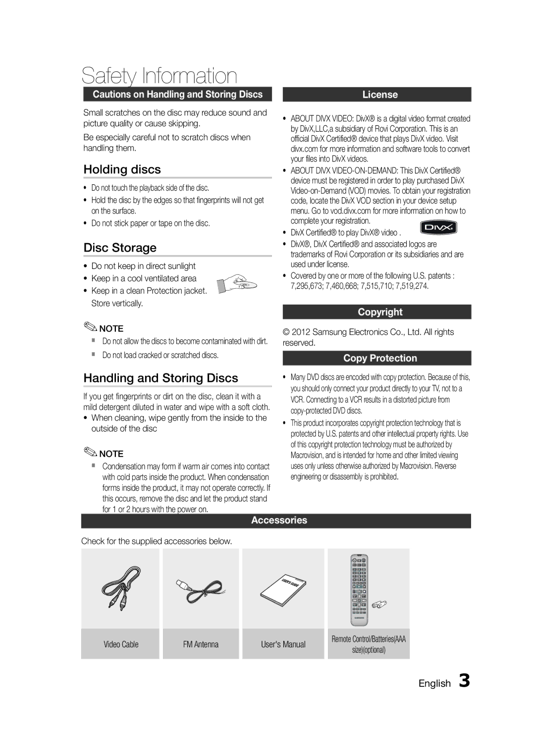 Samsung MM-E330D/UM, MM-E330D/ZN manual Holding discs, Disc Storage, Handling and Storing Discs 