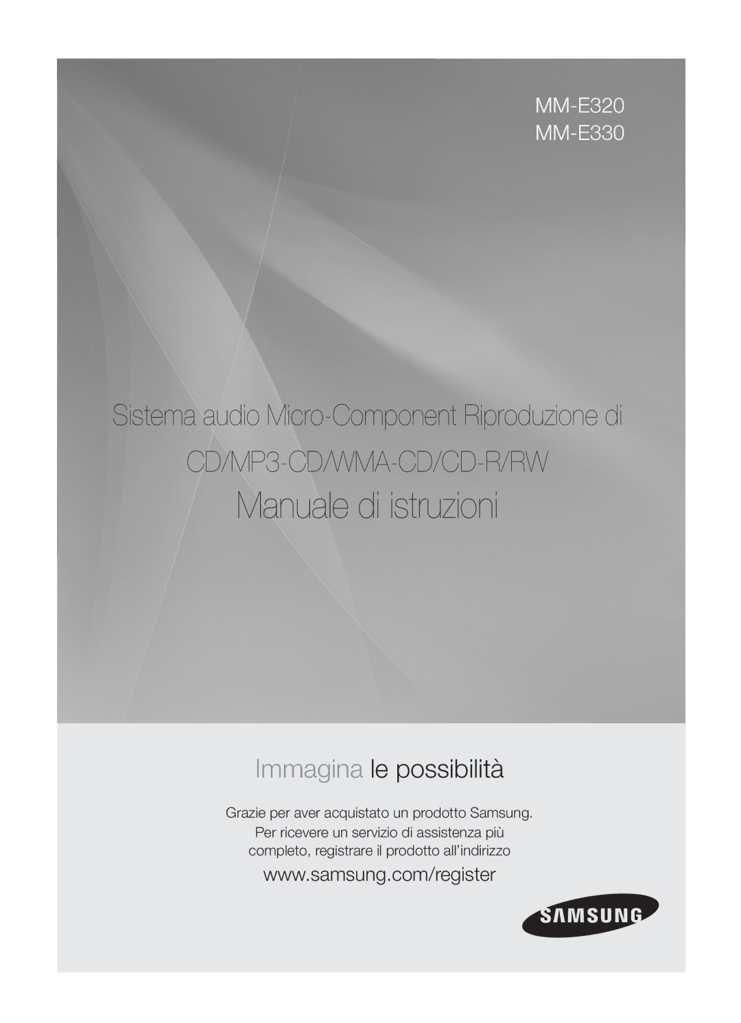 Samsung MM-E320/EN, MM-E330/EN, MM-E330/ZF, MM-E320/ZF, MM-E320/ZX manual Manuale di istruzioni, MM-E320 MM-E330 