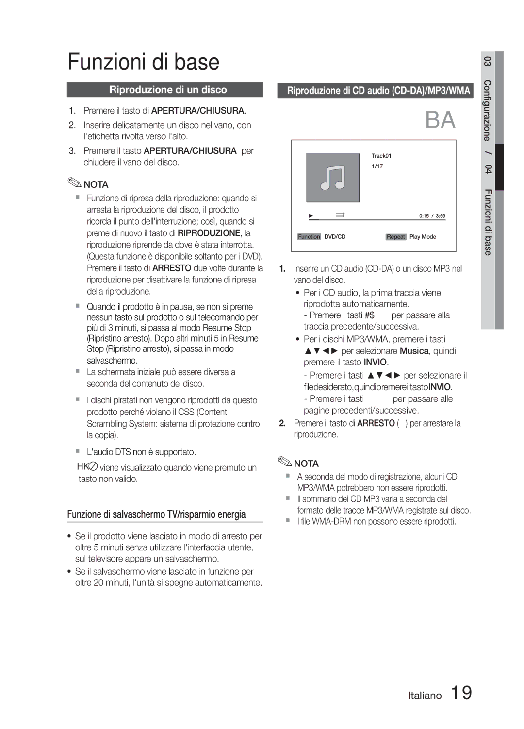 Samsung MM-E330D/ZF, MM-E330/EN Funzioni di base, Riproduzione di un disco,  I file WMA-DRM non possono essere riprodotti 