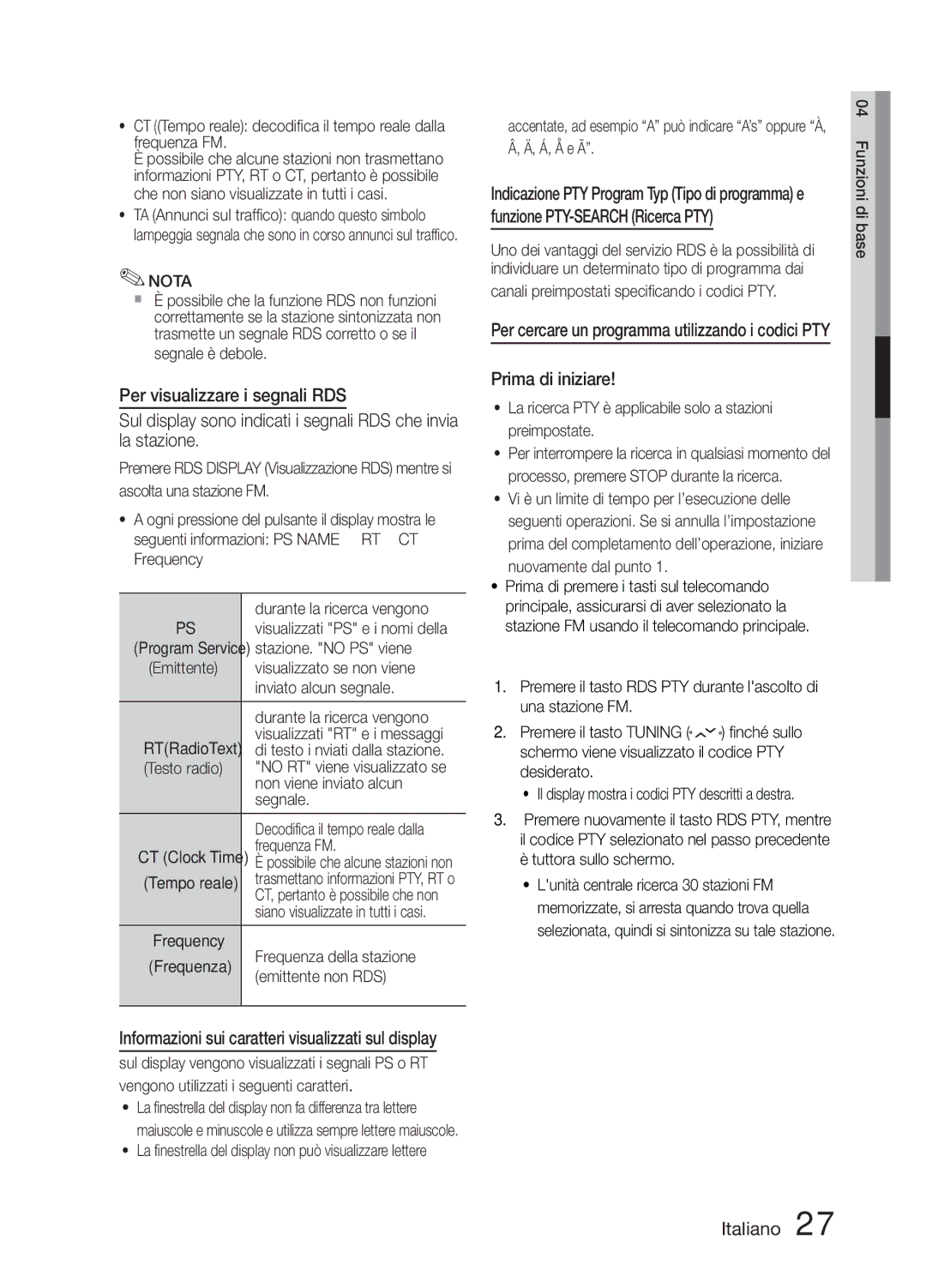 Samsung MM-E330D/ZF, MM-E330/EN, MM-E330D/EN, MM-E330/ZF manual Prima di iniziare 