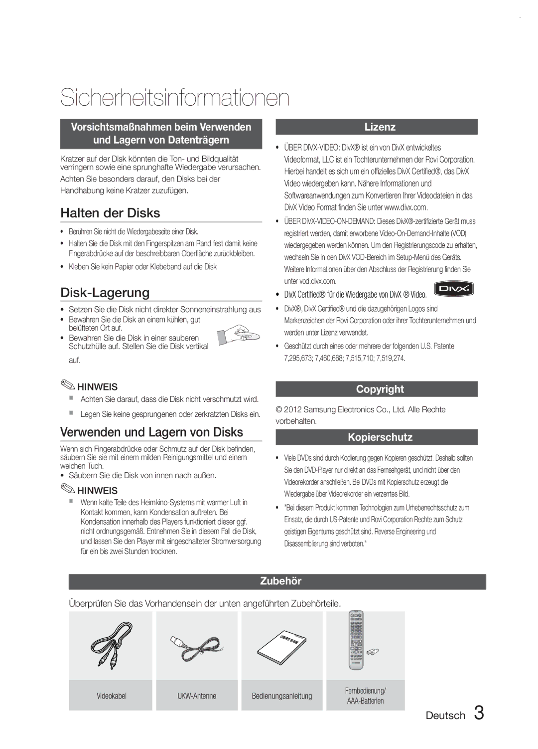 Samsung MM-E330/ZF, MM-E330/EN, MM-E330D/XN, MM-E330D/EN Halten der Disks, Disk-Lagerung, Verwenden und Lagern von Disks 