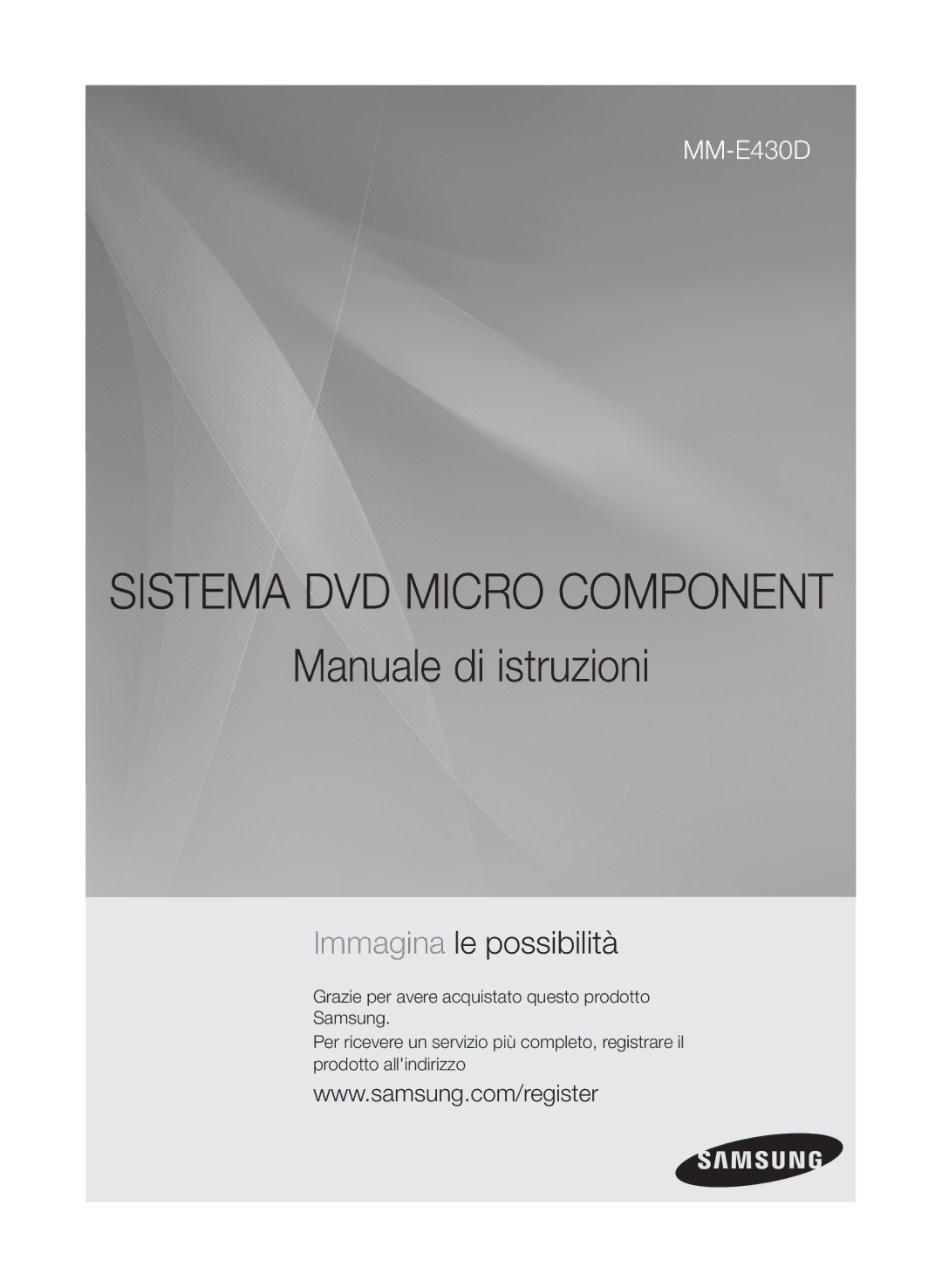 Samsung MM-E430D/EN manual Sistema DVD Micro Component 