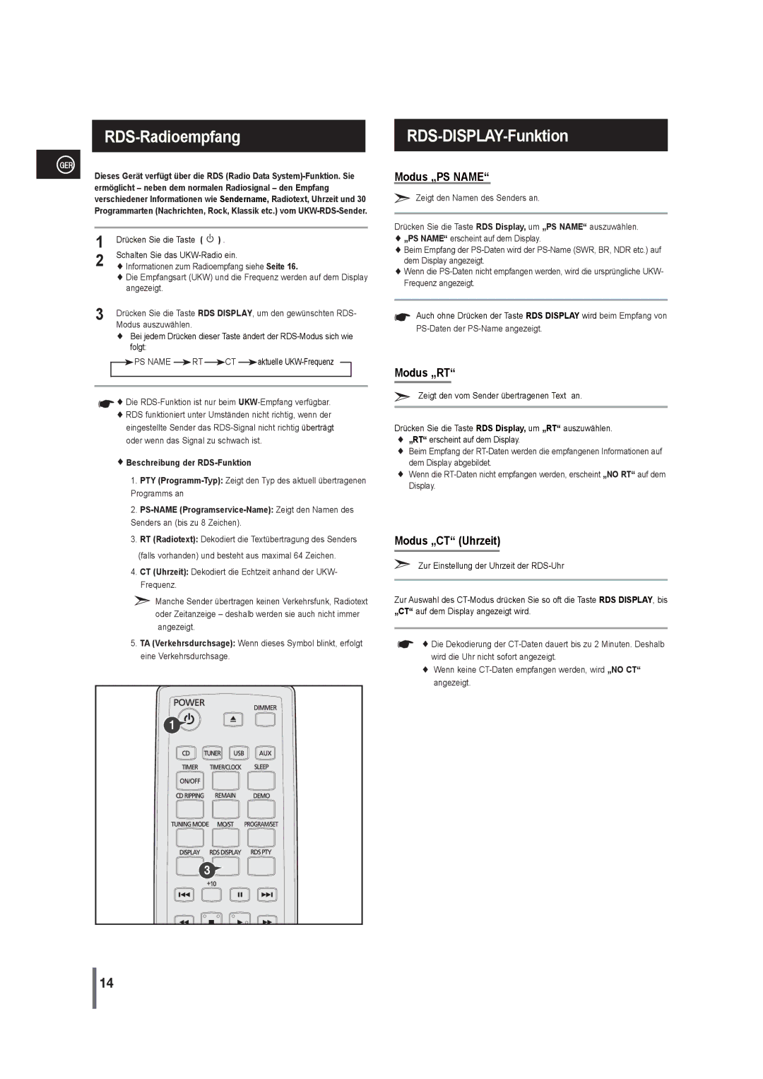 Samsung MM-G25R/EDC manual Informationen zum Radioempfang siehe Seite, Angezeigt, Modus auszuwählen 