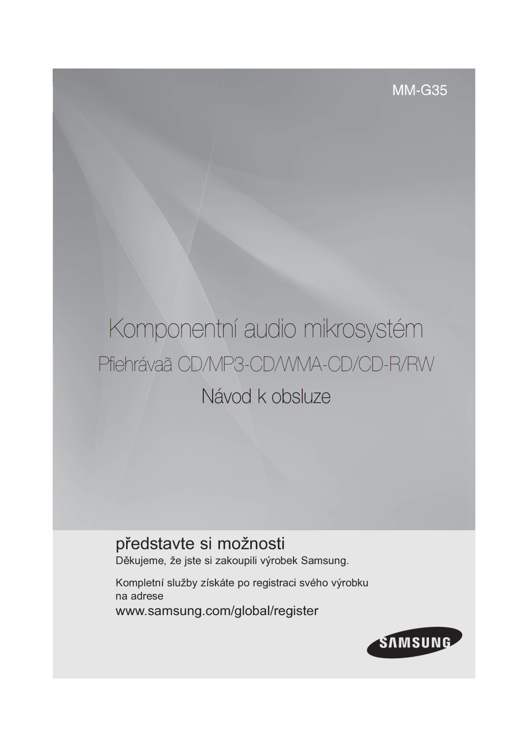 Samsung MM-G35R/EDC manual Komponentní audio mikrosystém 