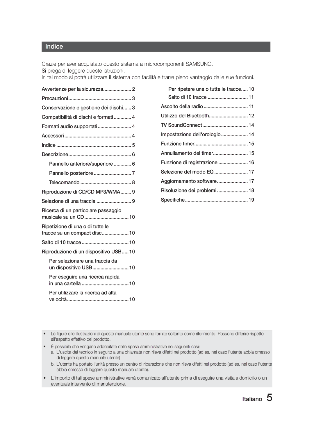 Samsung MM-J330/ZF, MM-J320/ZF manual Indice 