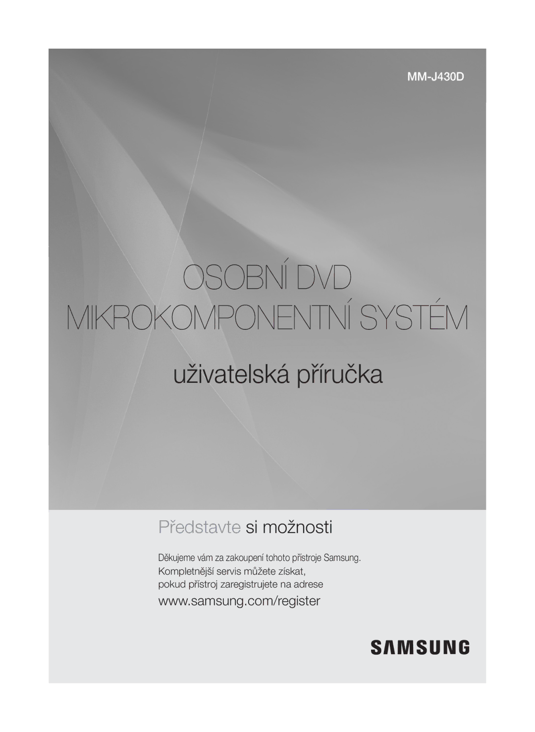 Samsung MM-J430D/XN, MM-J430D/EN manual Osobní DVD, Pokud přístroj zaregistrujete na adrese 