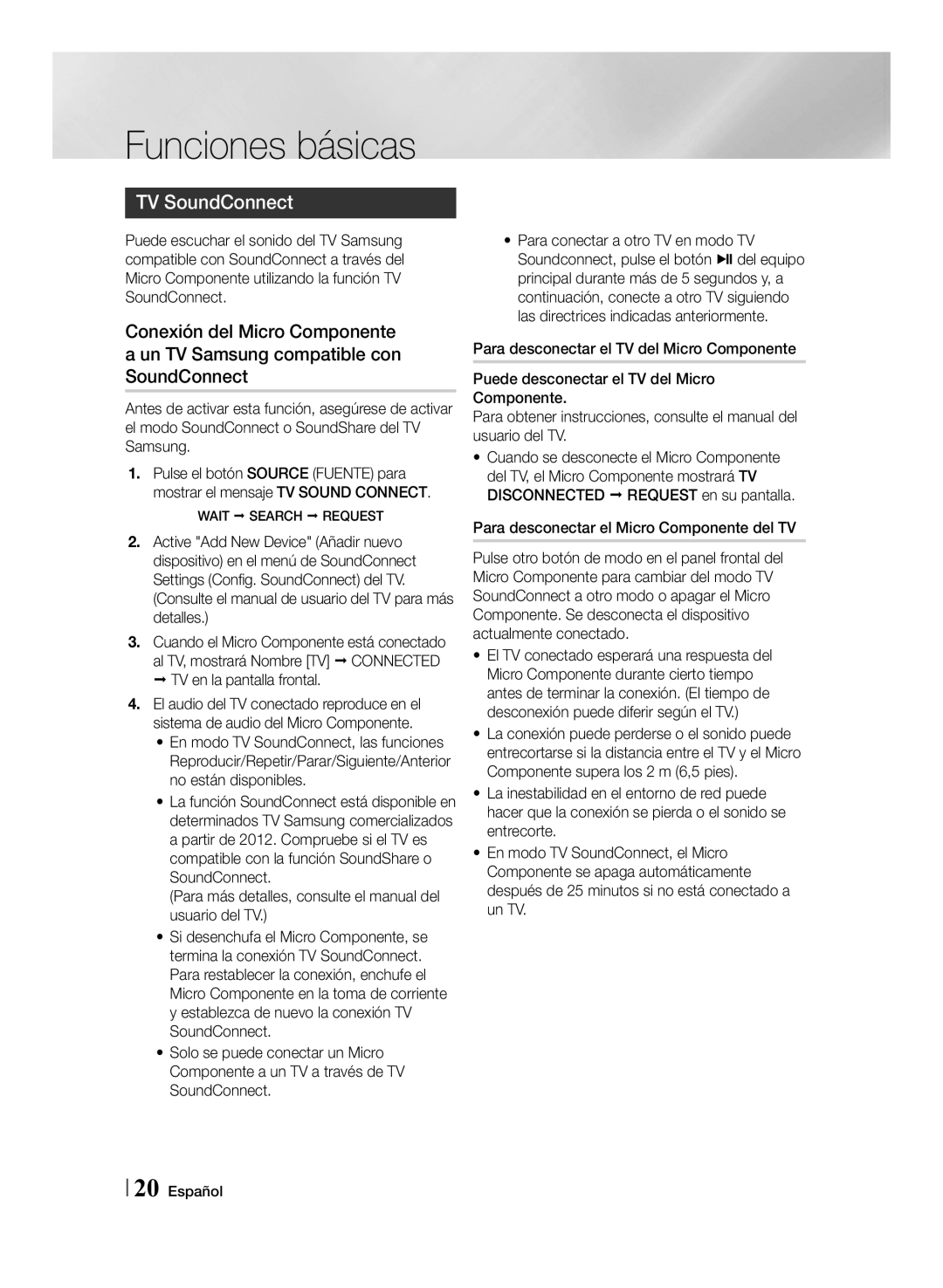 Samsung MM-J430D/ZF TV SoundConnect, Para más detalles, consulte el manual del usuario del TV 