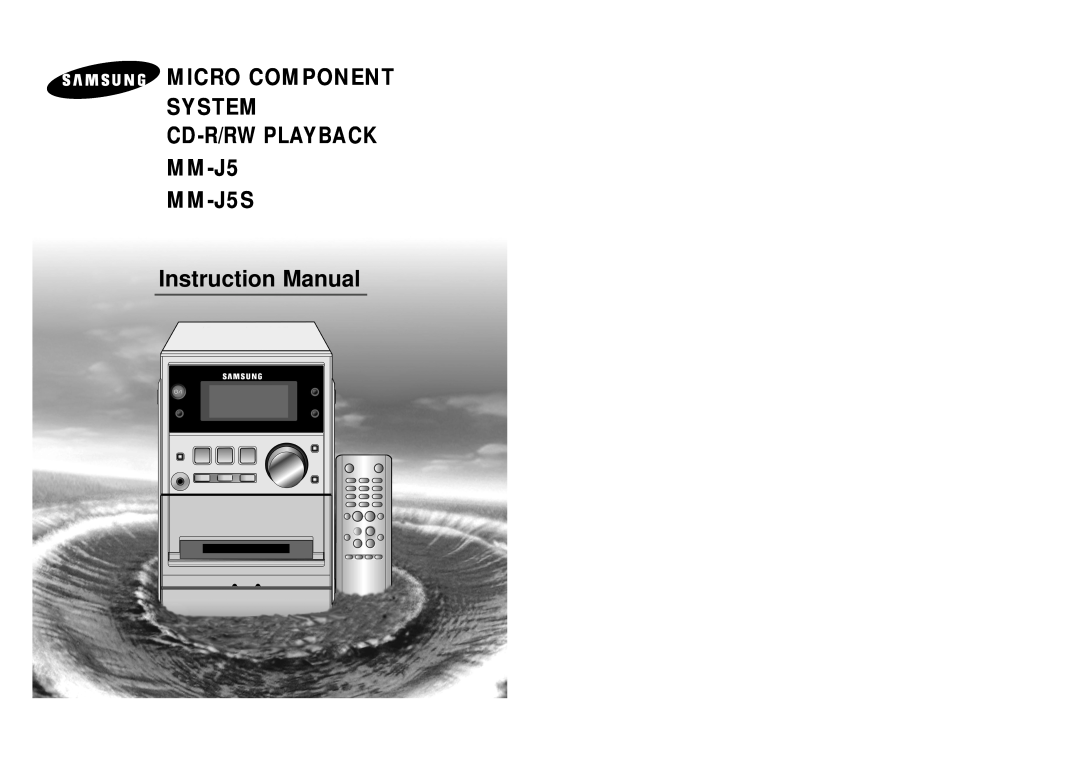 Samsung instruction manual Micro Component, MM-J5 MM-J5S, System Cd-R/Rwplayback 
