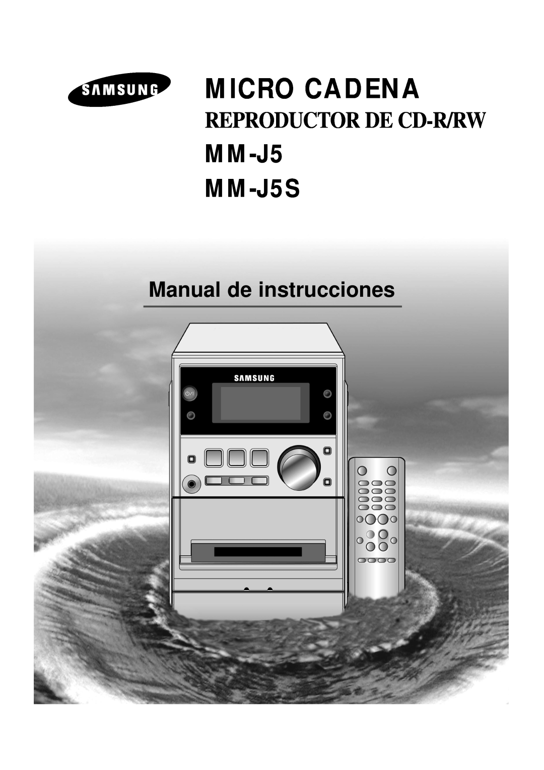 Samsung MMJ5RH/ELS manual Micro Cadena, MM-J5 MM-J5S, Reproductor De Cd-R/Rw, Manual de instrucciones 