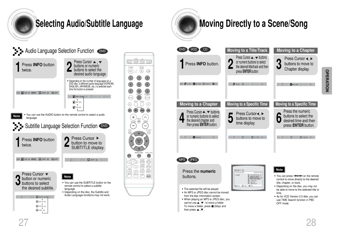 Samsung MM-KT8Q/XFU Press Info button twice, 1Press Info button, Press Info button Press Cursor Button to move to Twice 