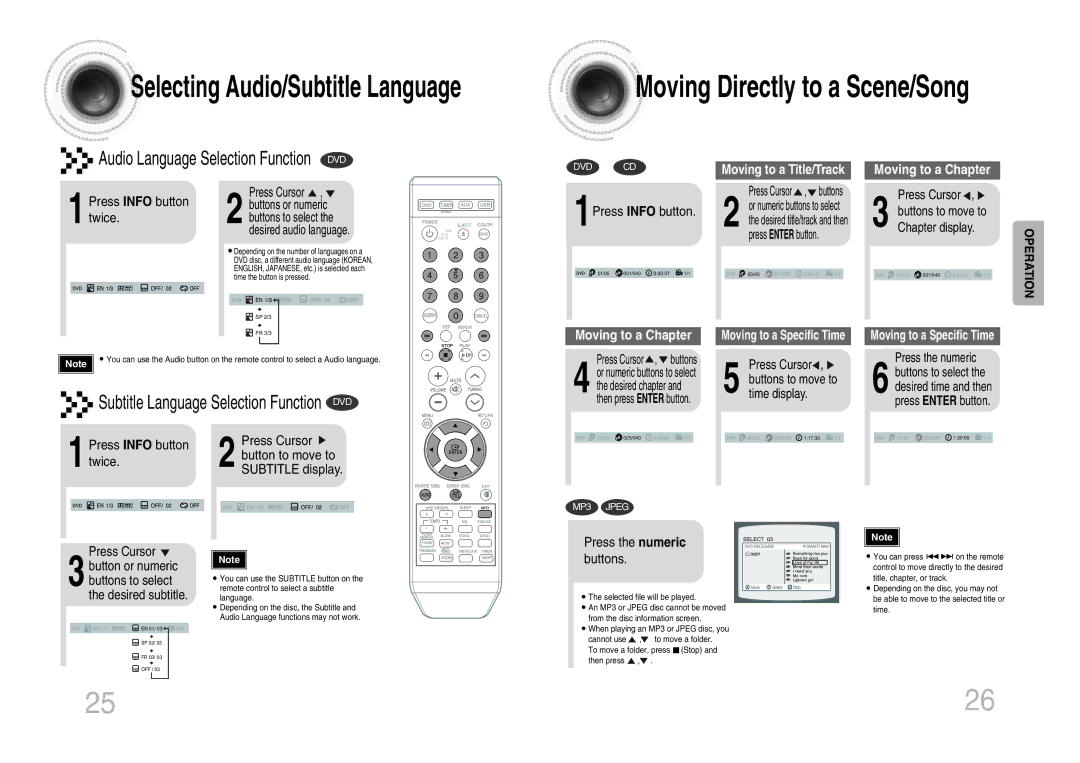 Samsung MM-KX7Q/NWT 1Press Info button, Press Info button Press Cursor Button to move to Twice, Press the numeric buttons 